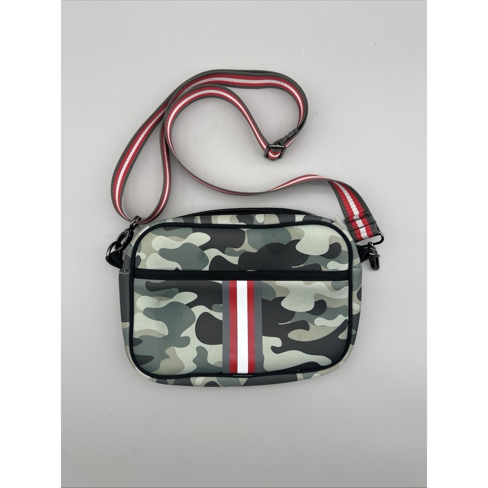 Haute Shore Drew Epic | Compact Crossbody Green Camo Red White Gray Preowned